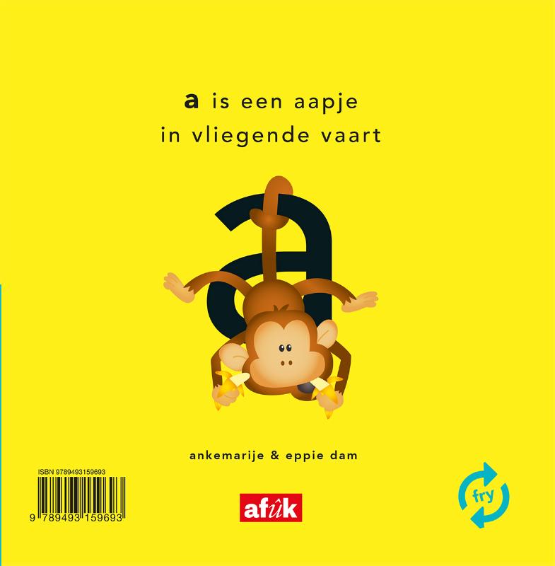 a is fan aapke - a is van aapje achterkant