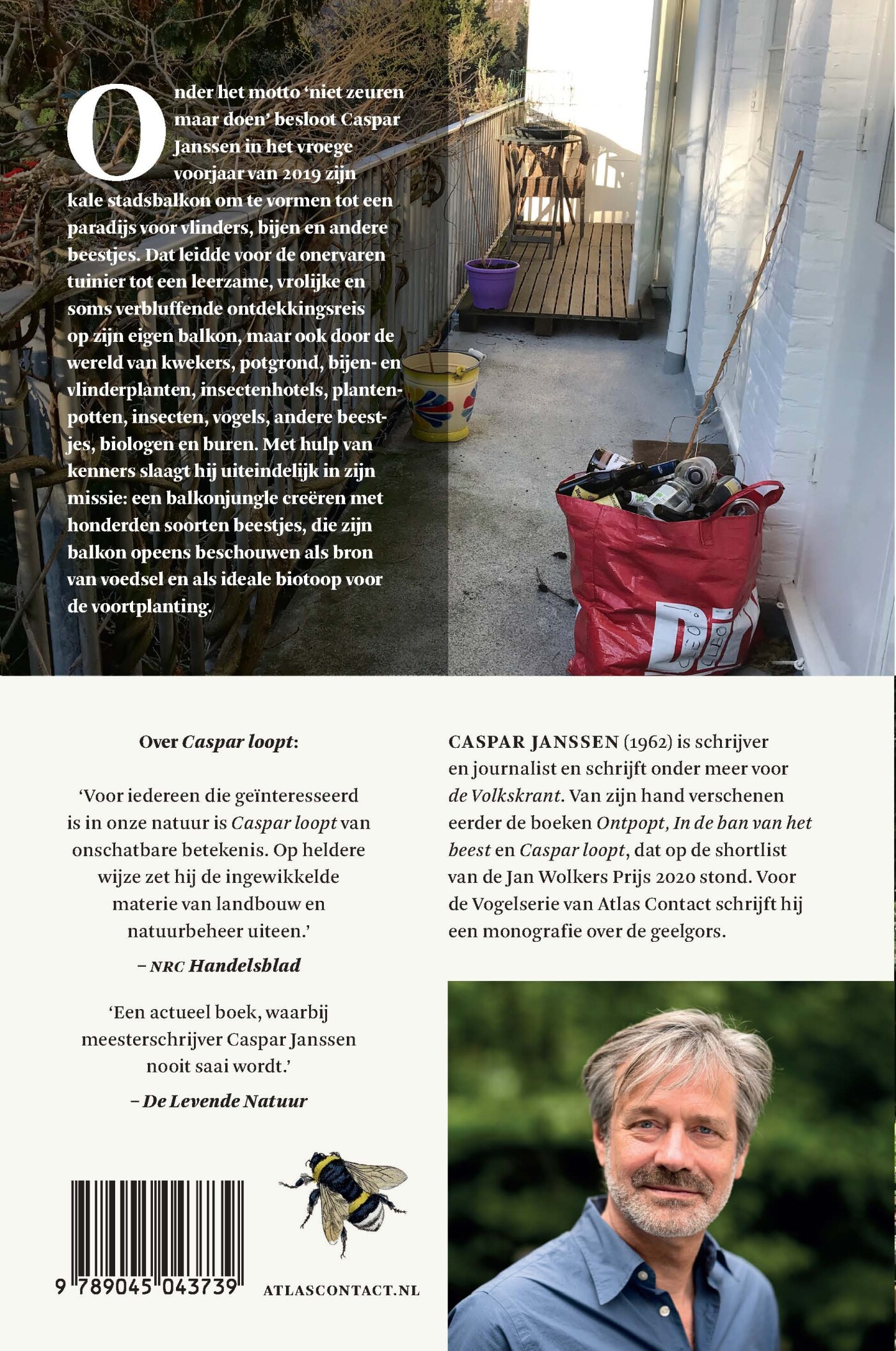 Het bijenbalkon achterkant