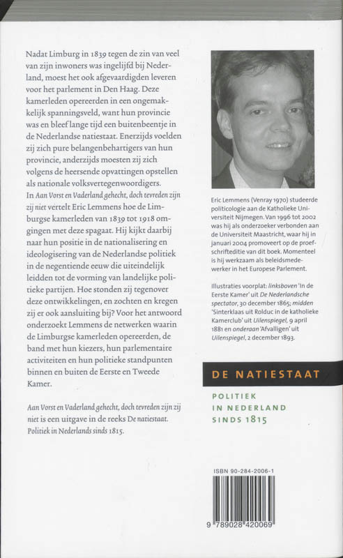 Aan Vorst en Vaderland gehecht, doch tevreden zijn zij niet / De Natiestaat achterkant