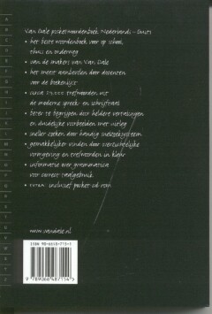 Van Dale pocketwoordenboek Nederlands-Duits achterkant