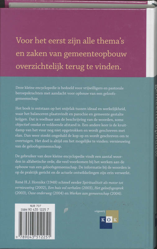 Kleine Encyclopedie Van Gemeenteopbouw achterkant