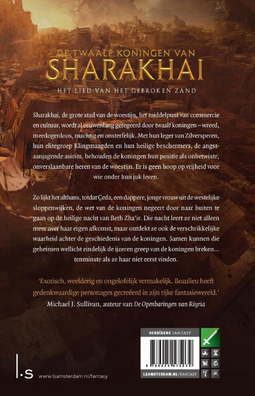 De Twaalf Koningen van Sharakhai / Het Lied van het Gebroken Zand / 1 achterkant