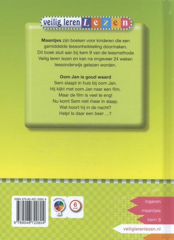 Oom Jan is goud waard / AVI E3 / Veilig leren lezen achterkant