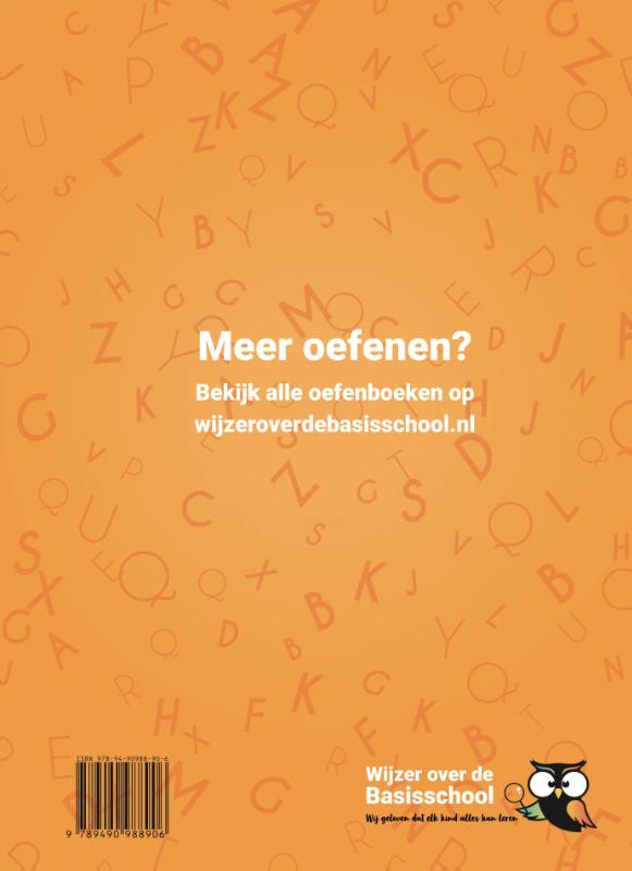 Oefenboek Woordsoorten - Taalkundig Ontleden groep 7/8 / wijzeroverdebasisschool.nl achterkant