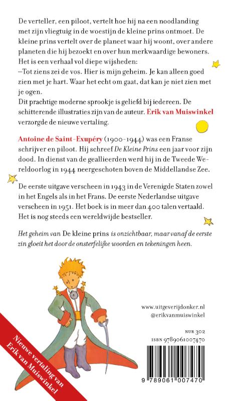 De kleine prins De kleine prins achterkant