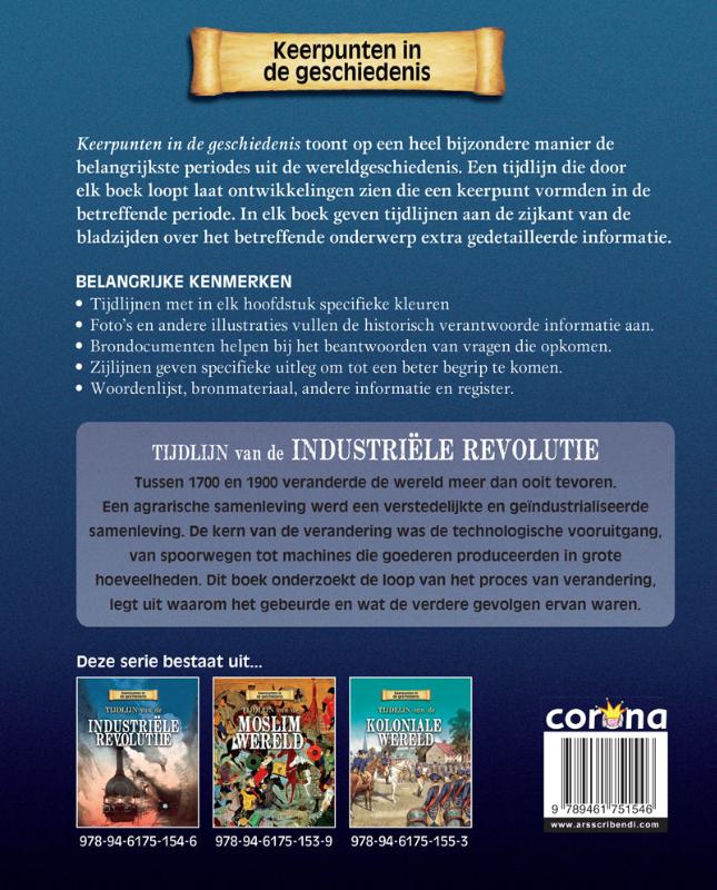 Tijdlijn van de industriele revolutie / Keerpunten in de Geschiedenis achterkant