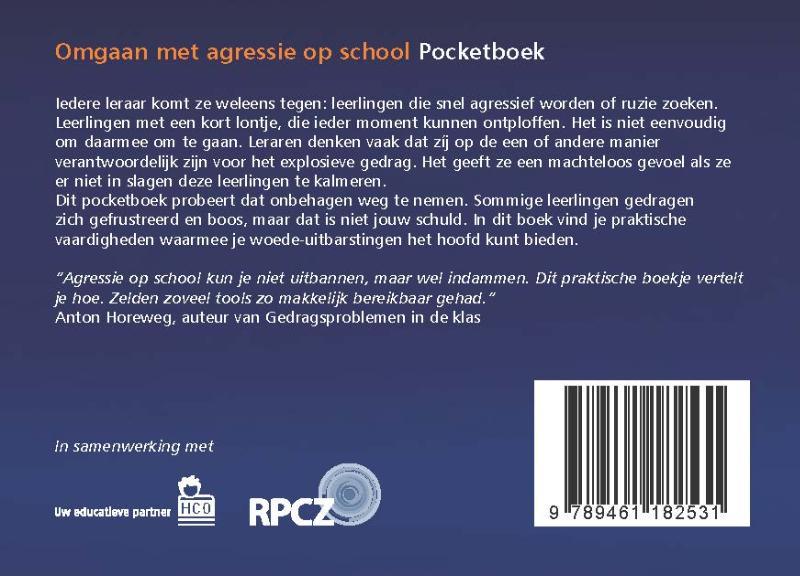 Omgaan met agressie op school / Pocketboekjes achterkant