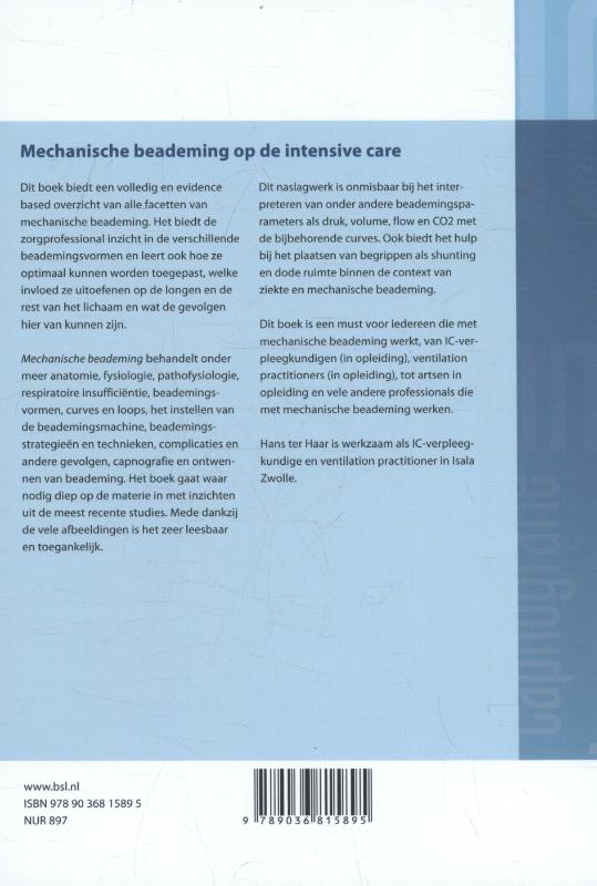 Mechanische beademing op de intensive care achterkant