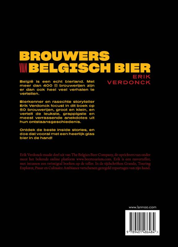 Brouwers van Belgisch bier achterkant