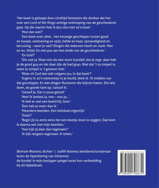 In mijn beslagen spiegel achterkant
