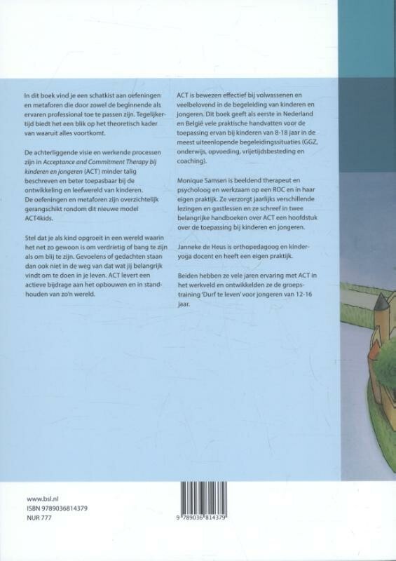 Acceptance and commitment therapy bij kinderen en jongeren achterkant