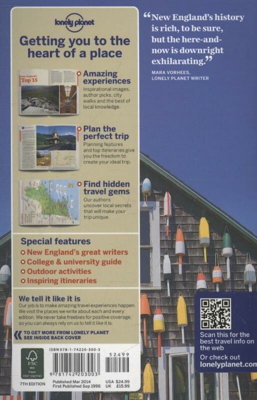 Lonely Planet New England achterkant