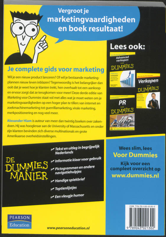 Voor Dummies - Marketing voor Dummies achterkant