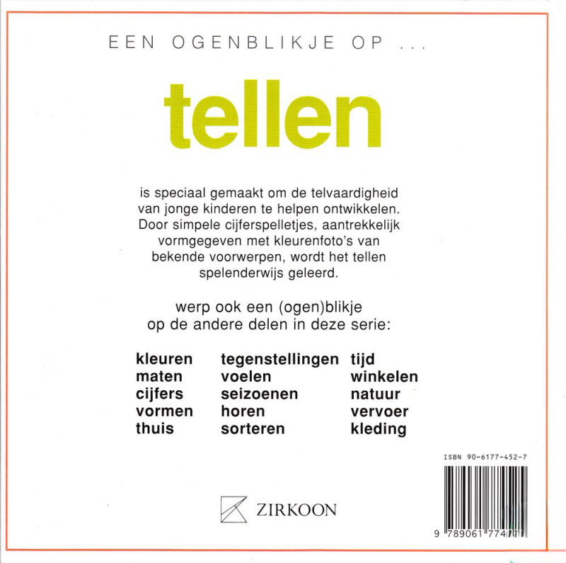 Tellen / Een ogenblikje op ... achterkant