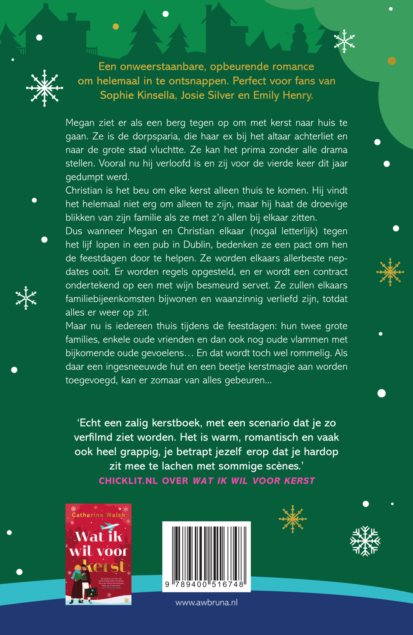 Ingesneeuwd met kerst achterkant
