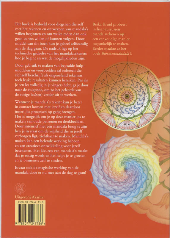 Mandala's tekenen voor de beginner Mandala's tekenen voor de beginner achterkant