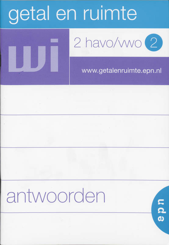 Getal en ruimte / 2 Havo/vwo 2 / deel Antwoorden