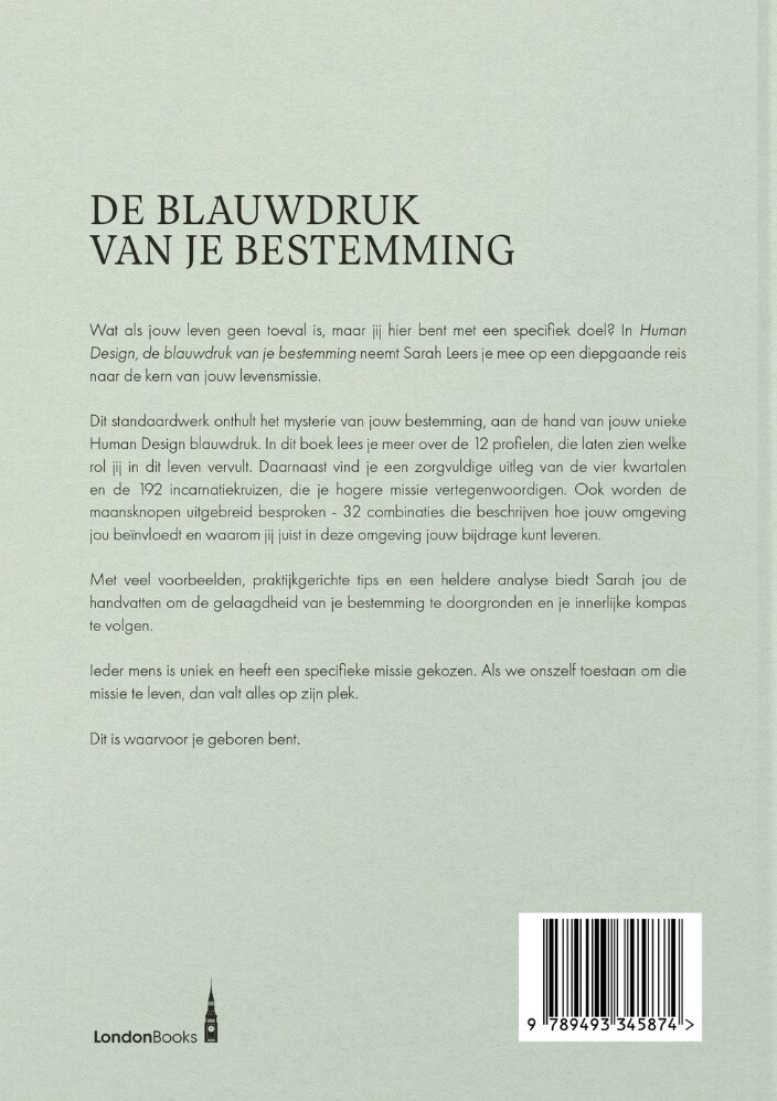 Human Design, de blauwdruk van je bestemming achterkant