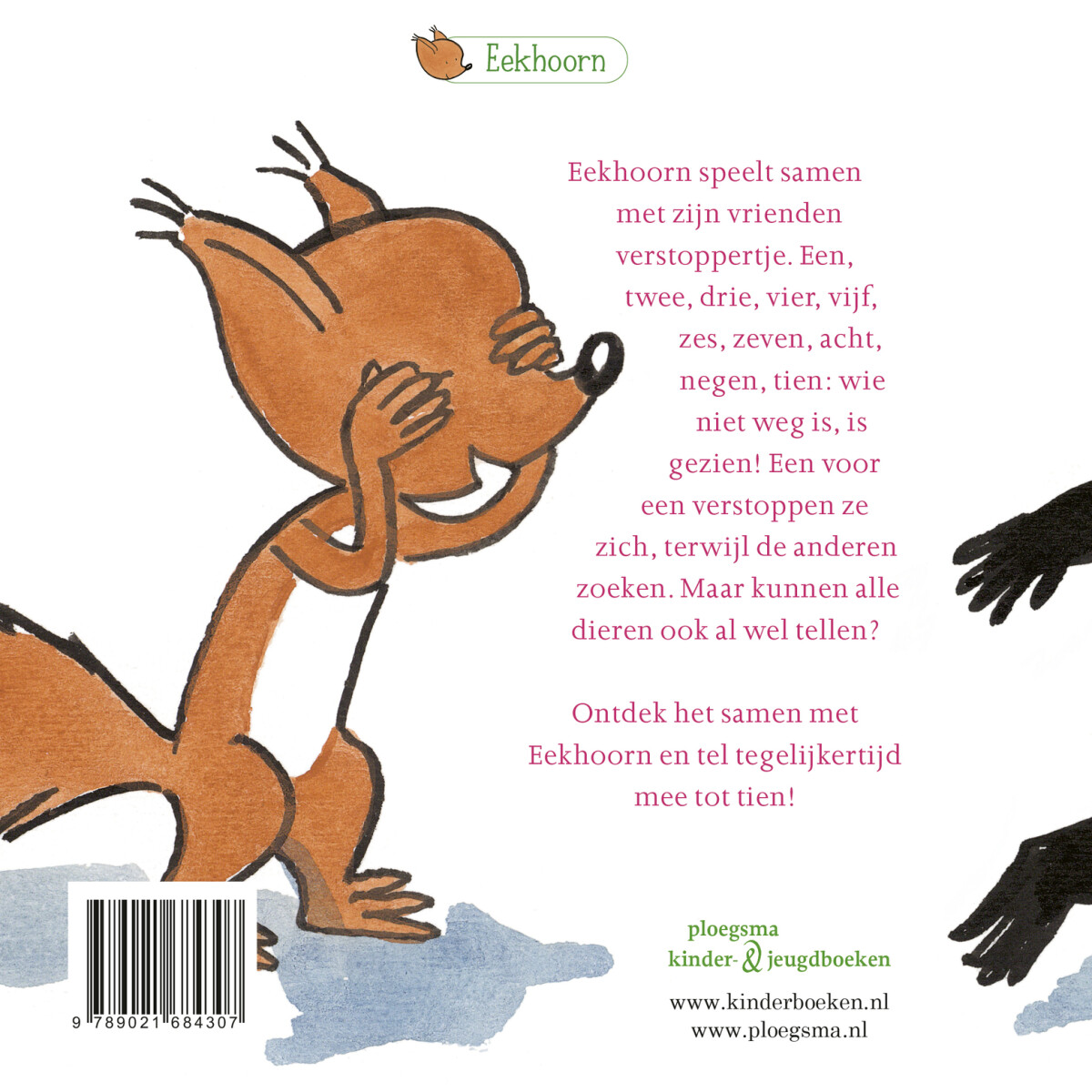 Eekhoorn speelt verstoppertje / Eekhoorn achterkant