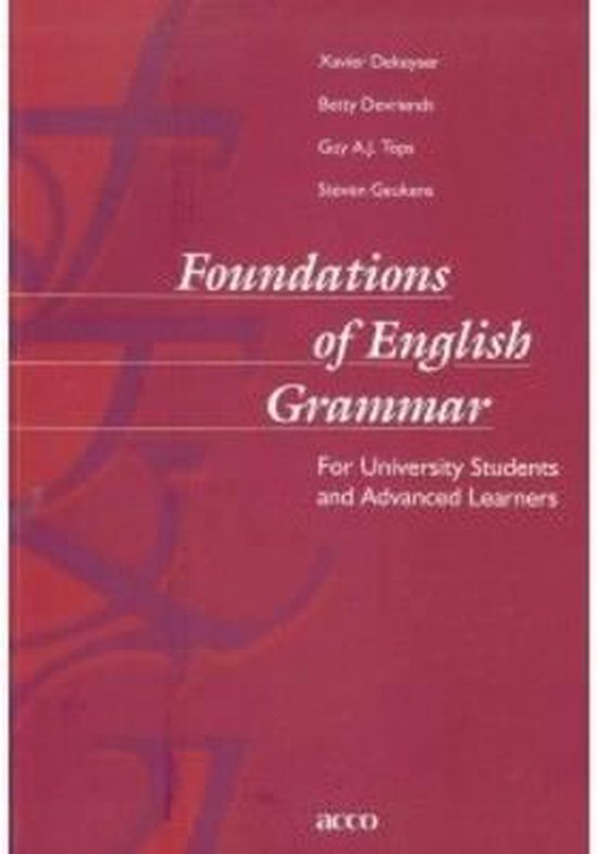 Foundations of English grammar