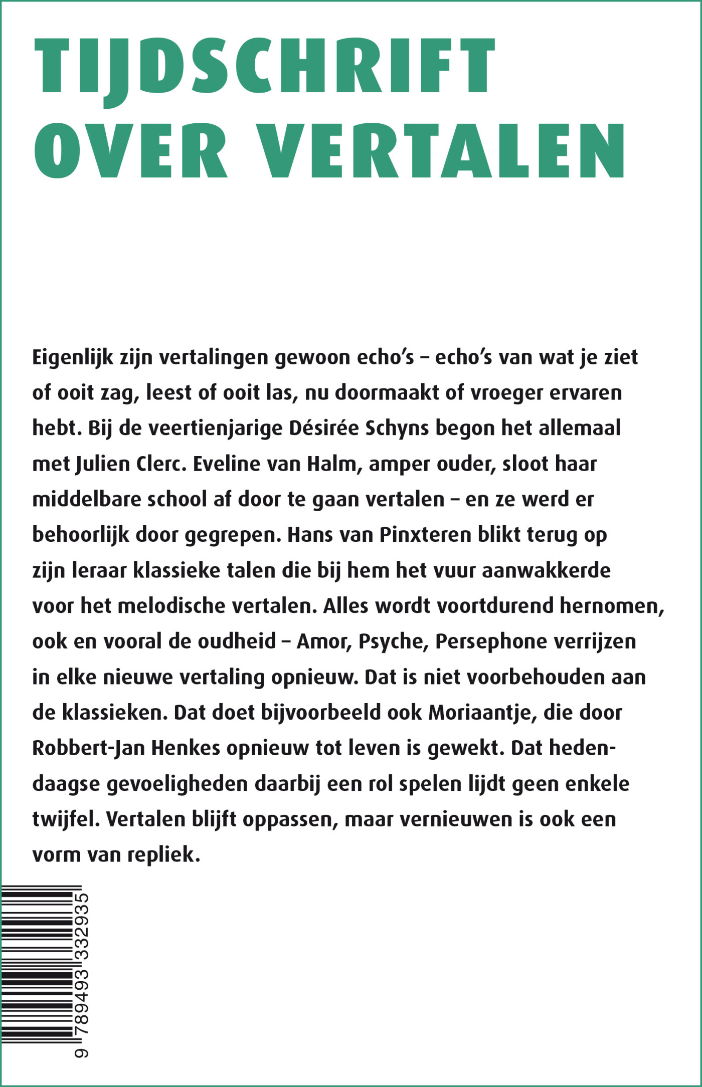Nieuwe nagalm / Filter – Tijdschrift over vertalen / 31:4 achterkant