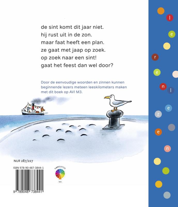 op zoek naar een sint / Leren lezen AVI M3 achterkant