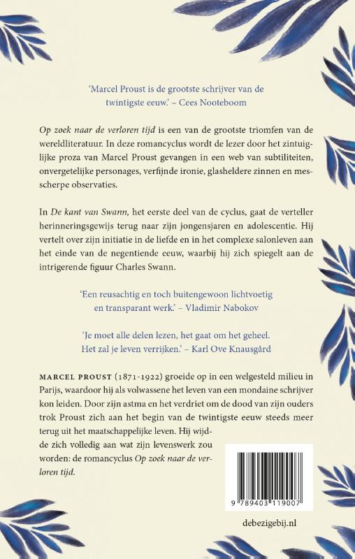 De kant van Swann / Op zoek naar de verloren tijd achterkant