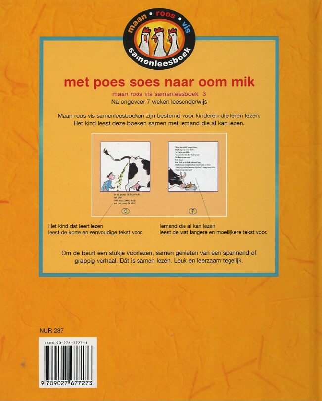 Met poes Soes naar oom Mik / Maan roos vis achterkant