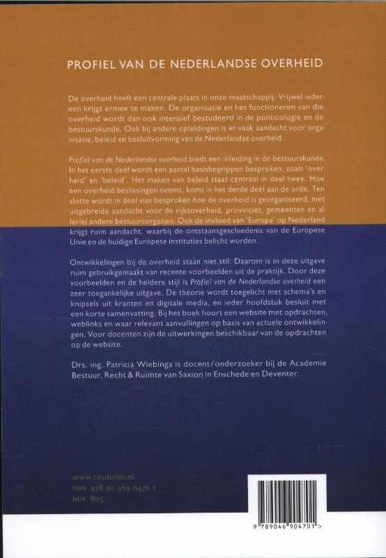 Profiel van de Nederlandse overheid achterkant
