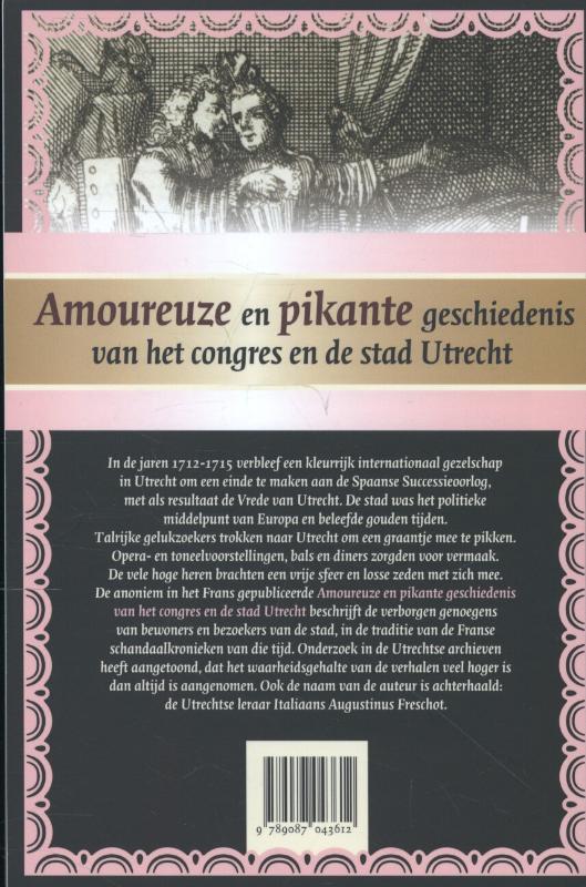 Amoureuze en pikante geschiedenis van het congres en de stad Utrecht achterkant