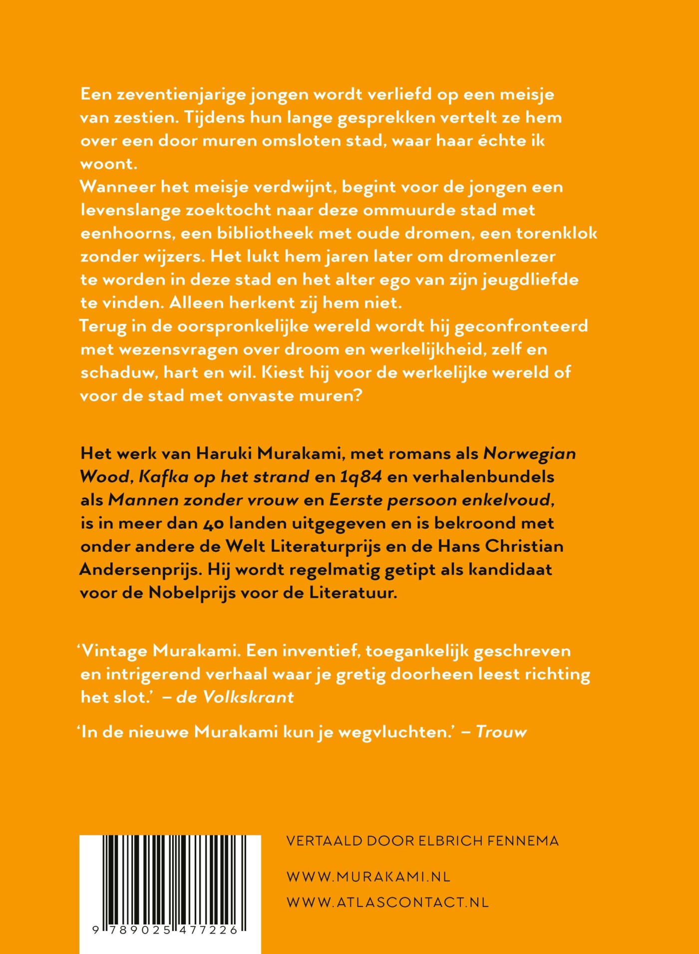 De stad en zijn onvaste muren achterkant