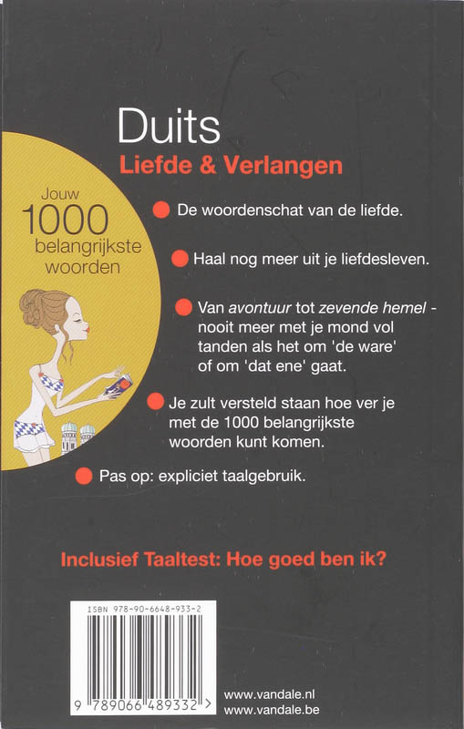 Duits / liefde en verlangen / Jouw 1000 belangrijkste woorden achterkant