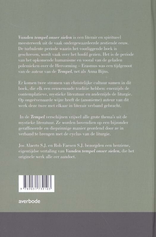 De tempel van onze ziel / Bronnen van spiritualiteit achterkant