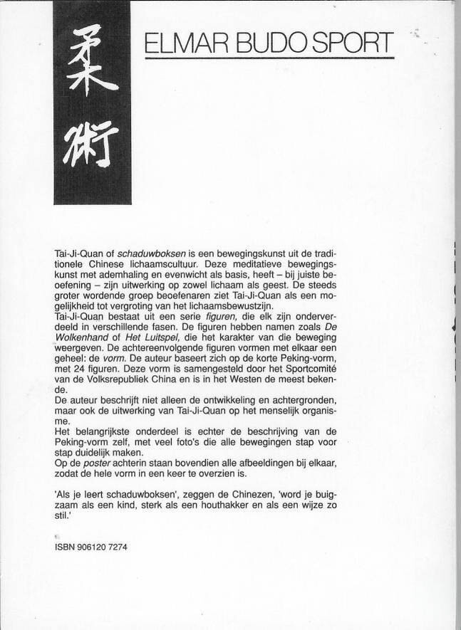 Tai-ji-quan / Elmar budo sport achterkant