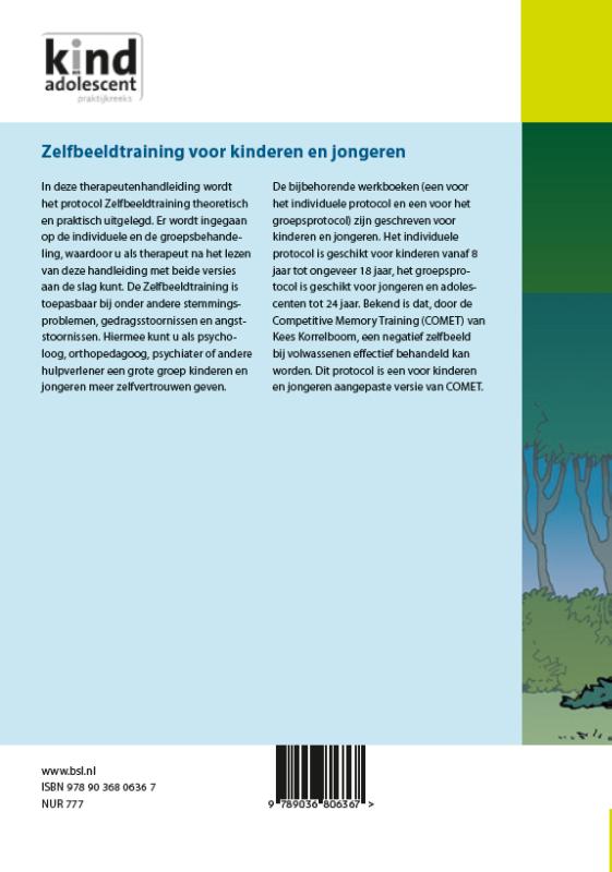 Zelfbeeldtraining voor kinderen en jongeren / Kind en adolescent praktijkreeks achterkant