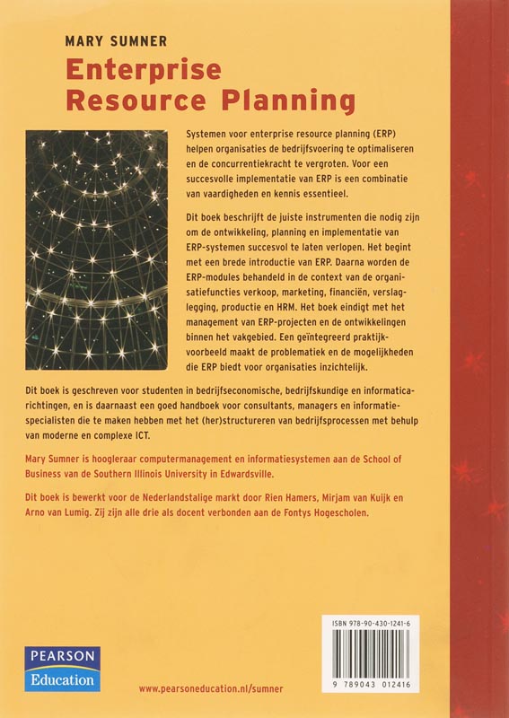 Enterprise resource planning Enterprise resource planning achterkant