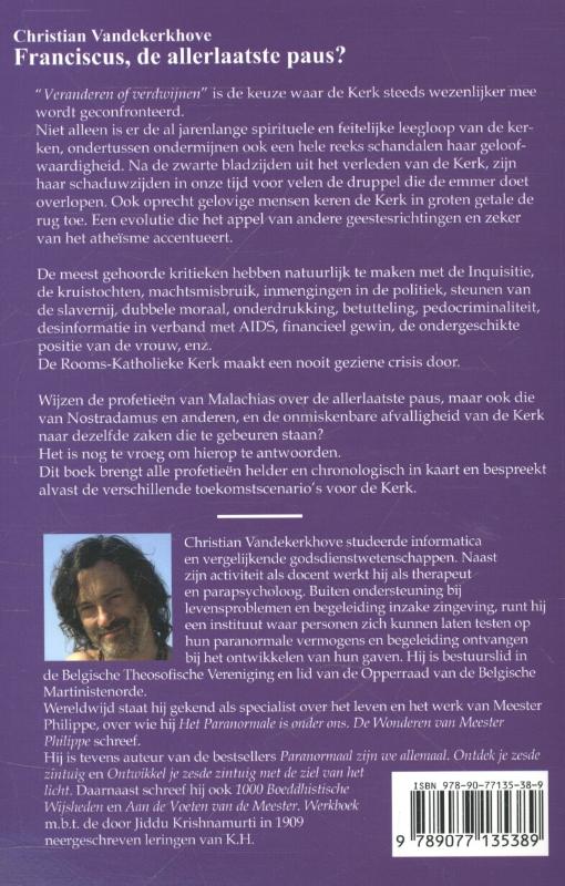 Franciscus, de allerlaatste paus? achterkant