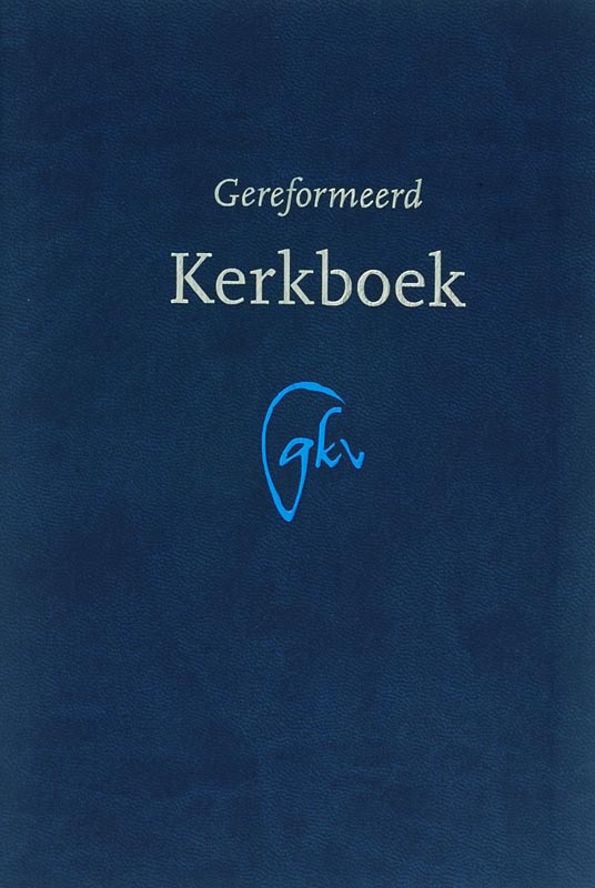 GEREFORMEERD KERKBOEK gebonden blauw 12x18 cm