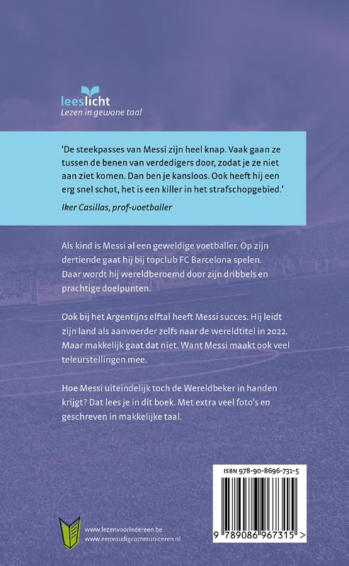 Lionel Messi / Lezen voor iedereen achterkant