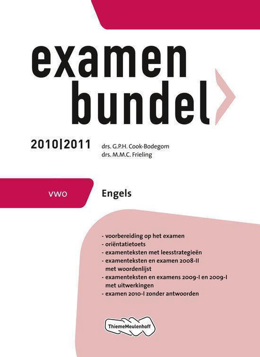 Examenbundel Engels / VWO 2010/2011