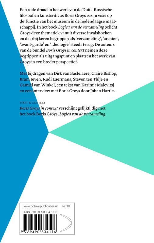 Boris Groys in context / Tekst & context achterkant