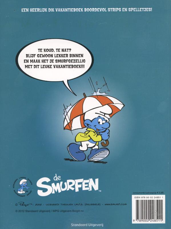 De Smurfen Winterboek / De Smurfen achterkant