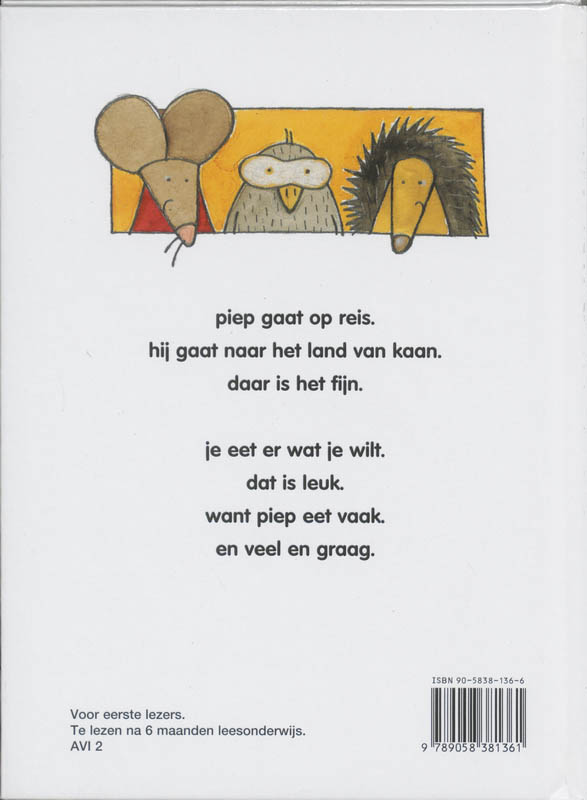 Piep in het land van Kaan achterkant
