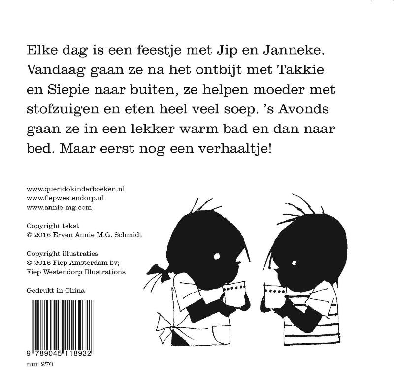 Kinderboeken Een dag met Jip en Janneke achterkant