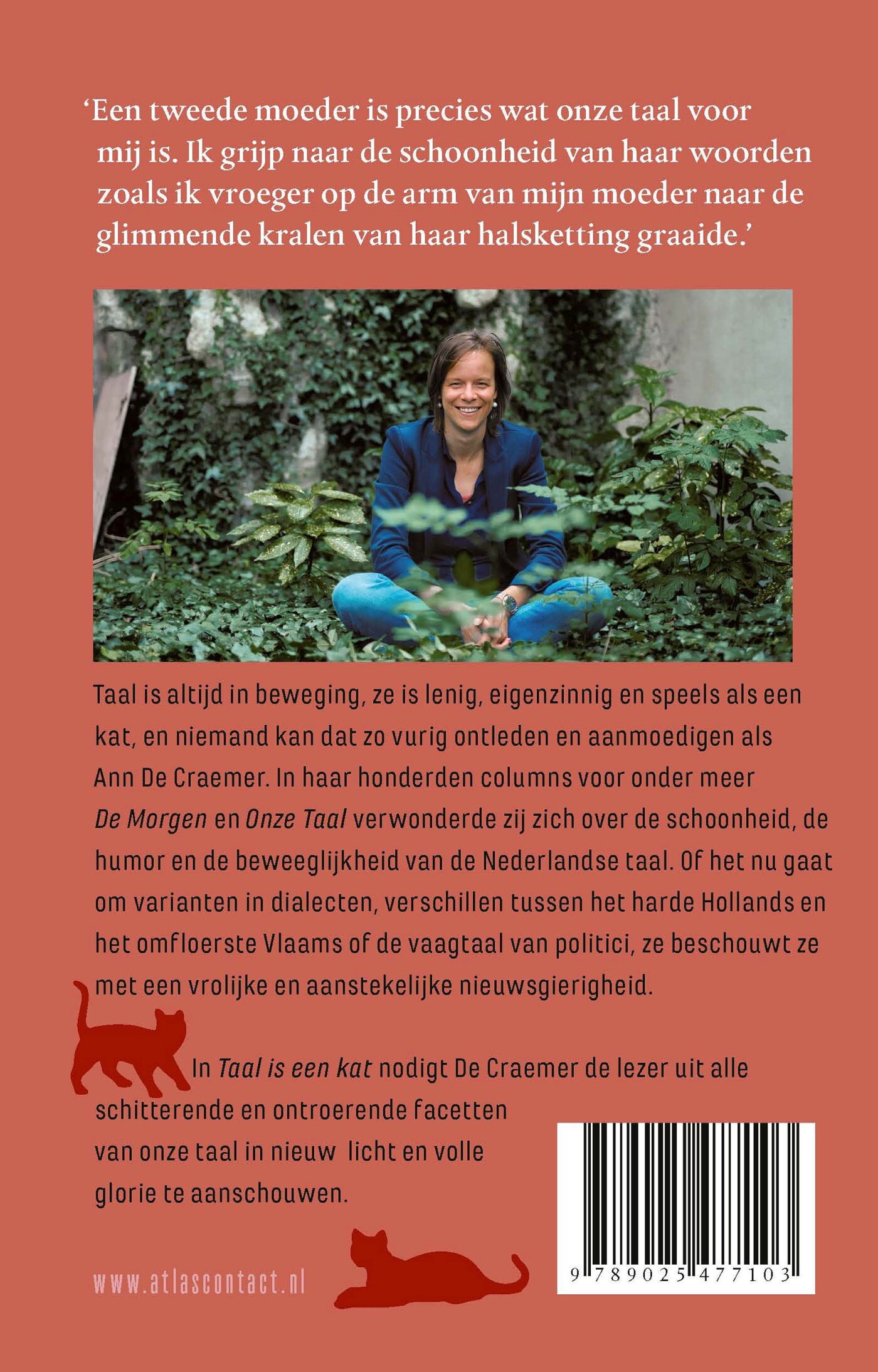 Taal is een kat achterkant