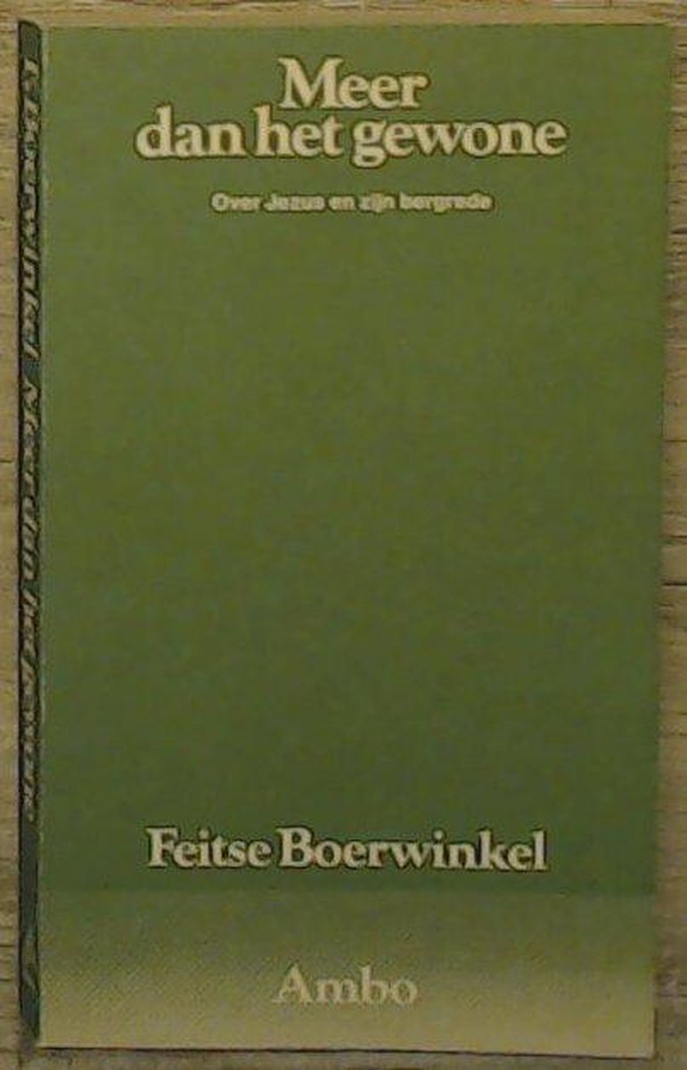 boekenbalie_9789026303784_cover Meer dan het gewone - over Jezus en zijn bergrede
