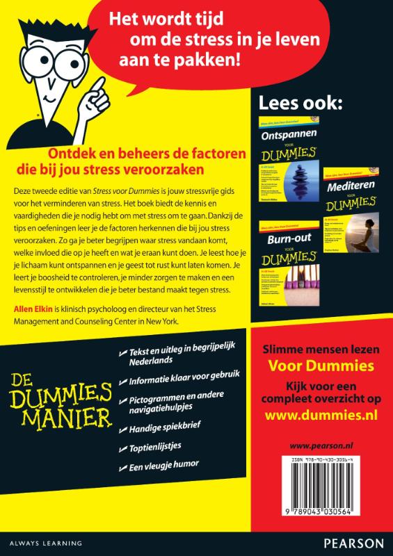Stress voor Dummies / Voor Dummies Stress voor Dummies / Voor Dummies achterkant