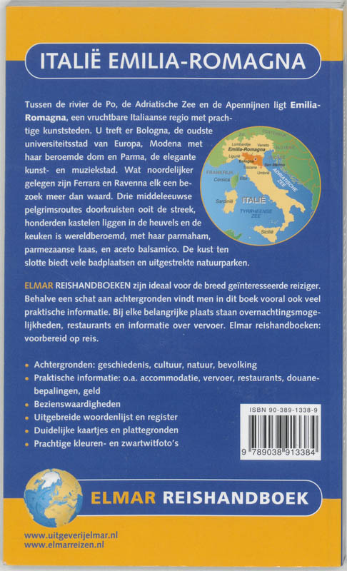 Reishandboek / Italie Emilia-Romagna / Elmar reishandboek achterkant