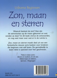 Zon, maan en sterren / Usborne beginners achterkant