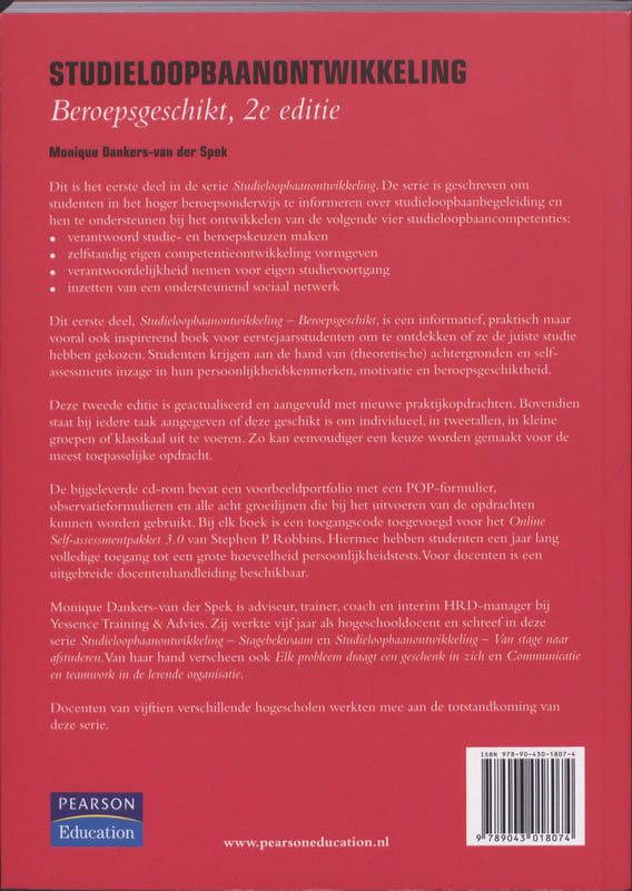 Studieloopbaanontwikkeling - Beroepsgeschikt, 2e editie Studieloopbaanontwikkeling - Beroepsgeschikt, 2e editie achterkant
